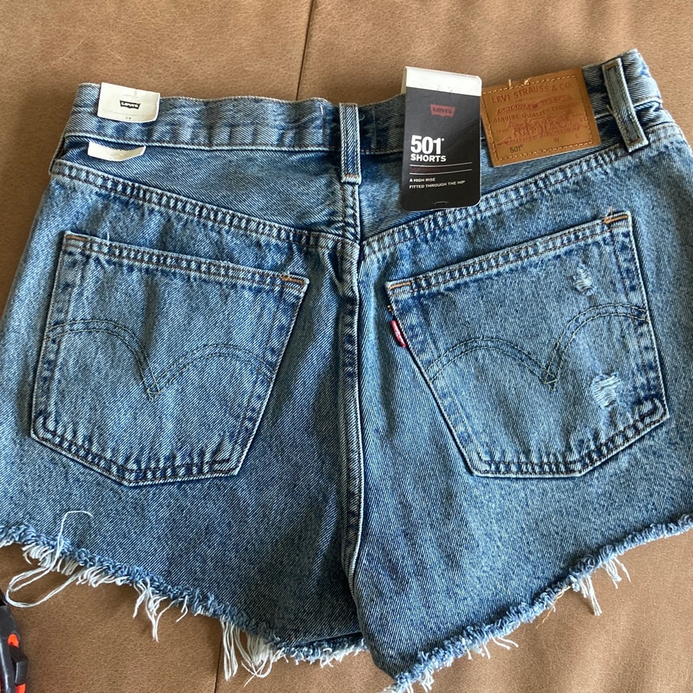 Levi's Women's Distressed Blue Jean Shorts